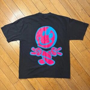 Insomniac Events Rave Shirt L Y2K EDC Funworthy Faded Black USA Made